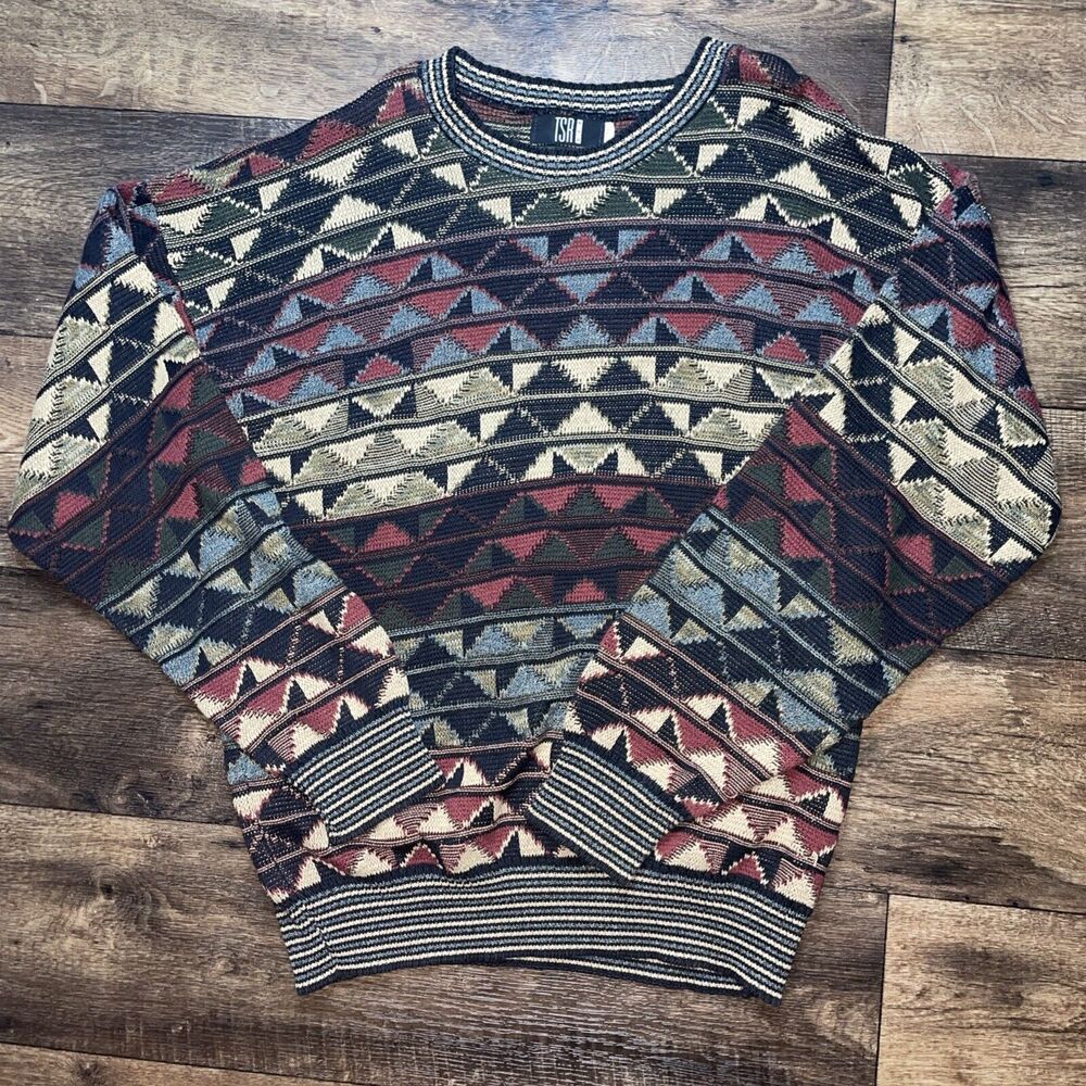 Vintage TSR USA Sweater Baggy 90s Fit Sz 1x